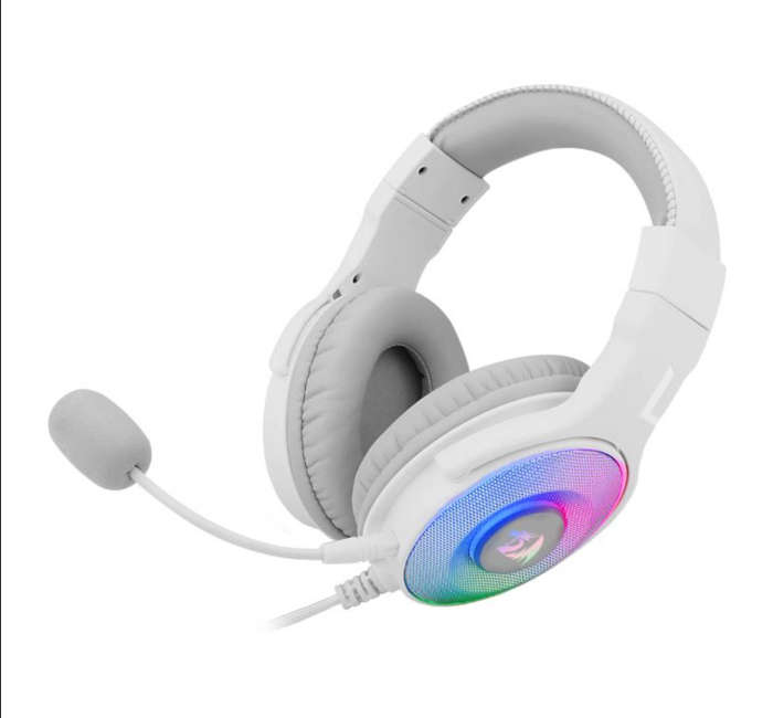 Redragon Over-Ear PANDORA USB|Aux RGB Gaming Headset - White