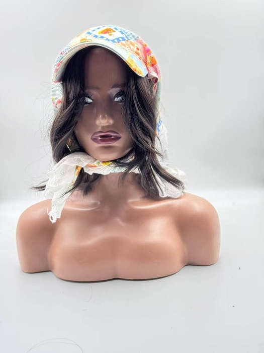 Vintage Scarf Cap with Brim