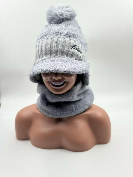 Pom-Pom Winter beanie Hat-scarf