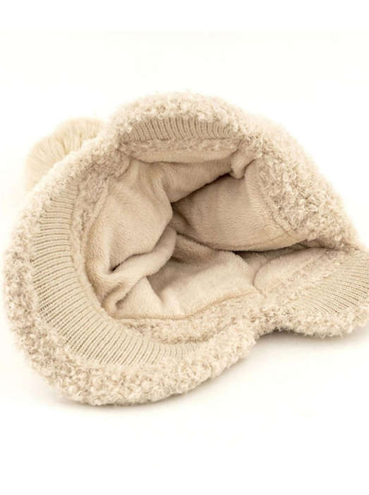 Pom-Pom Winter beanie Hat-scarf