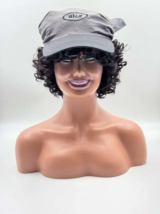 Vintage Scarf Cap with Brim