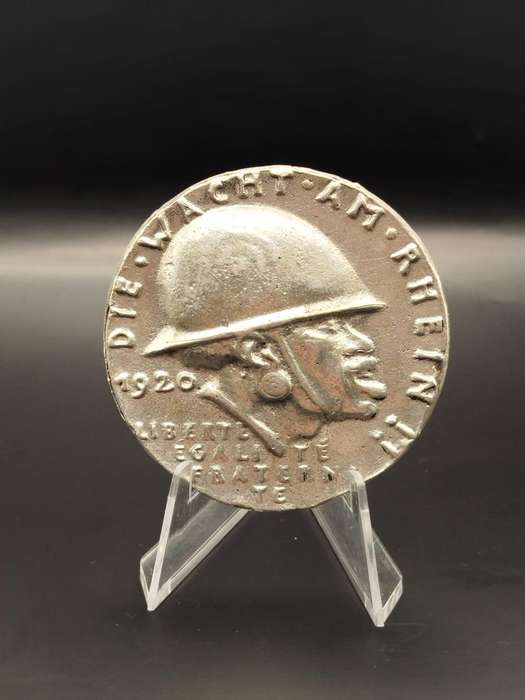 1920 German medal "Die Schwarze Schande" 69g silver composition