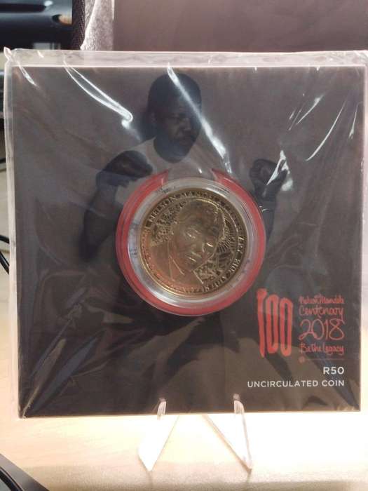  Mandela Legacy Duo  2018 R50 Centenary Coin + Aah! Dalibhunga Stamp Folder | R1,500 START!