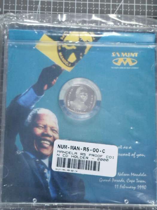 Rare Mandela Silver Coin Set (Proof 2000 R5 + R50 Centenary 2018)  Collector Combo in Original