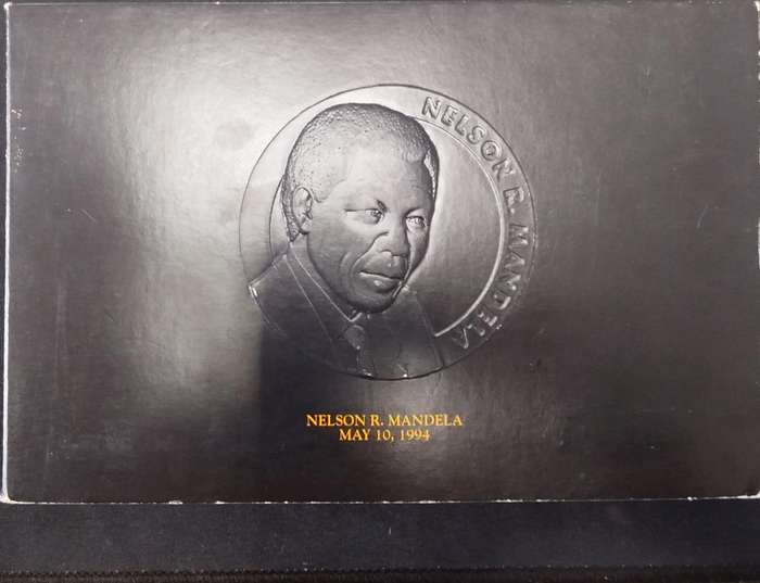 Mandela Legacy Collectors Set  R2 Coin, 1994 FDC, SA Mint Medallion & 46664 Wine