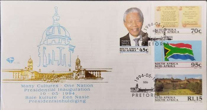 Mandela Legacy Collectors Set  R2 Coin, 1994 FDC, SA Mint Medallion & 46664 Wine
