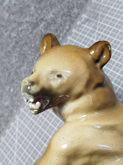 Herend Hungary Porcelain Figurine  Fighting Brown Bears (28.5 cm)  Rare Large Format