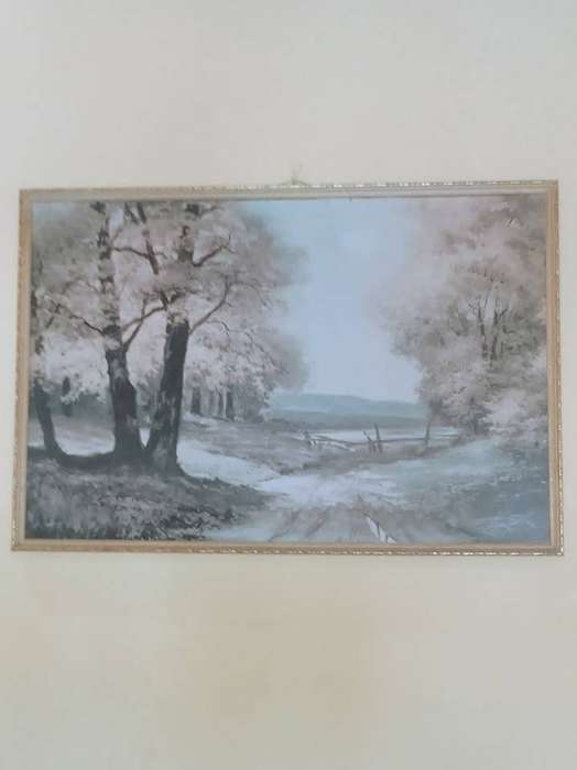 vintage framed painting (print) for sale