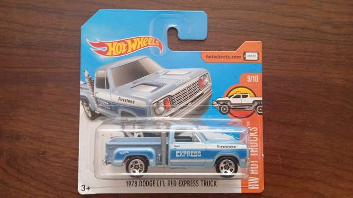 Hot wheels 1978 dodge li'l red express truck blue