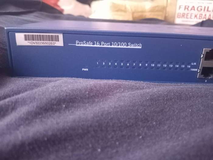 Netgear ProSafe 16 Port 10/100 Switch.