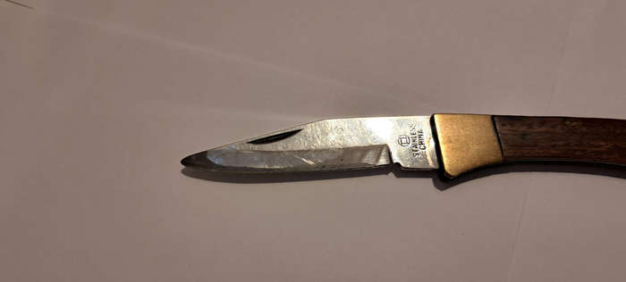 Vintage Brass and Wood Pocket Knife