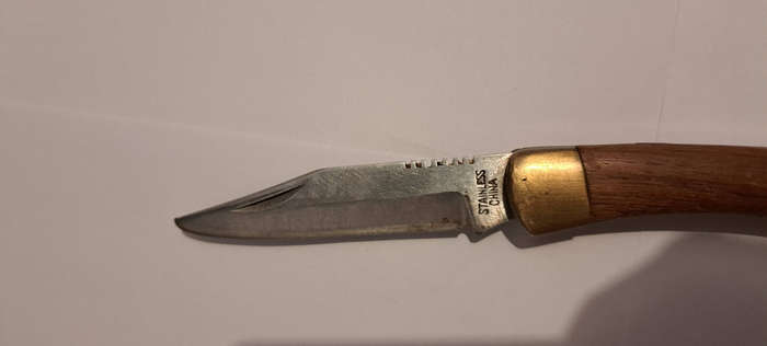 Vintage Brass and Wood Pocket Knife