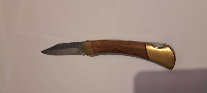 Vintage Brass and Wood Pocket Knife