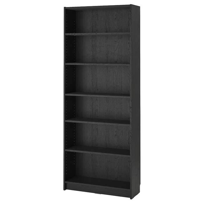 IKEA Billy Bookcase, Black Oak Effect, 80x28x202cm