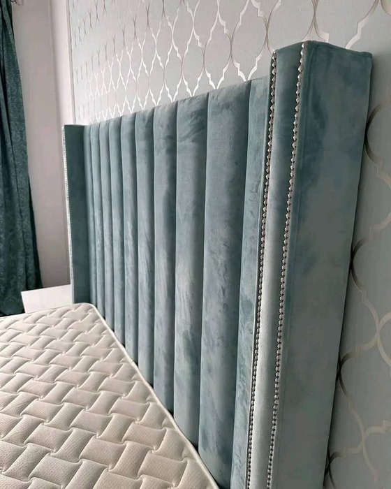 winged panel queen size headboard