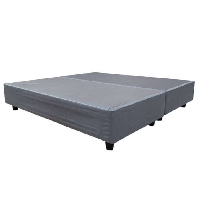 King Size Bed Base - 183cm (W) x 187cm (L) x 27cm (H) - Grey Fabric