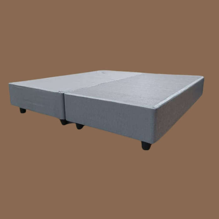 King Size Bed Base - 183cm (W) x 187cm (L) x 27cm (H) - Grey Fabric