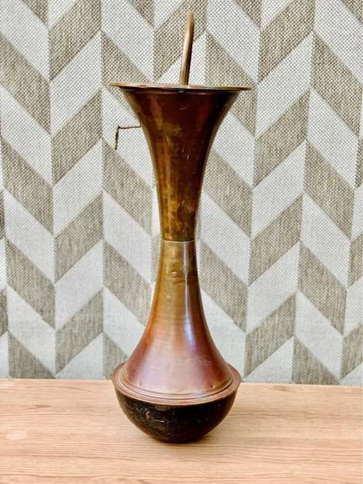 Vintage Brass Standing Spittoon Ashtray