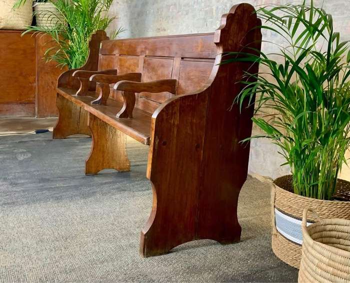 Oak 4- seater Church Bench
