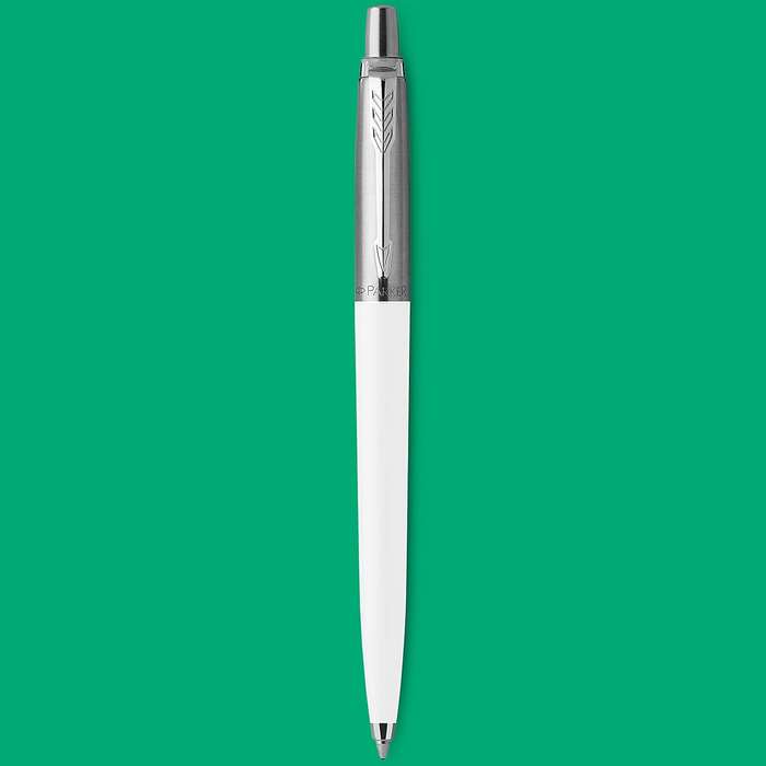 Parker Jotter Standard White with Chrome Trim