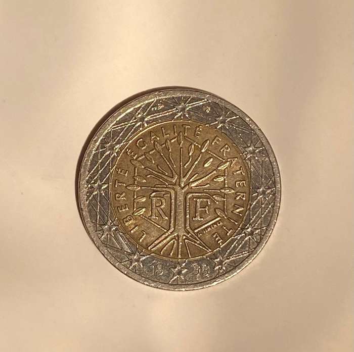 1999 2 Euro Coin France - Highly Rare Collectible