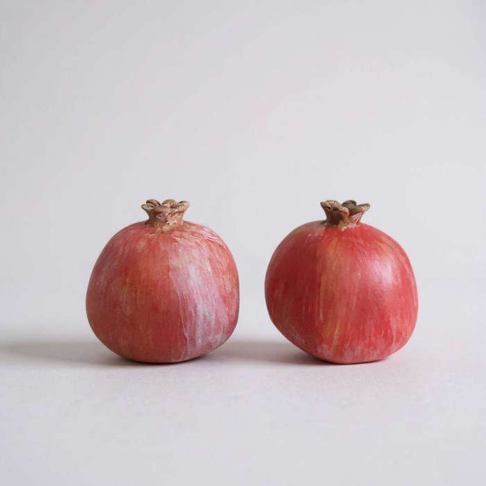 Artificial Fruit -Set of 2 Pomegranate