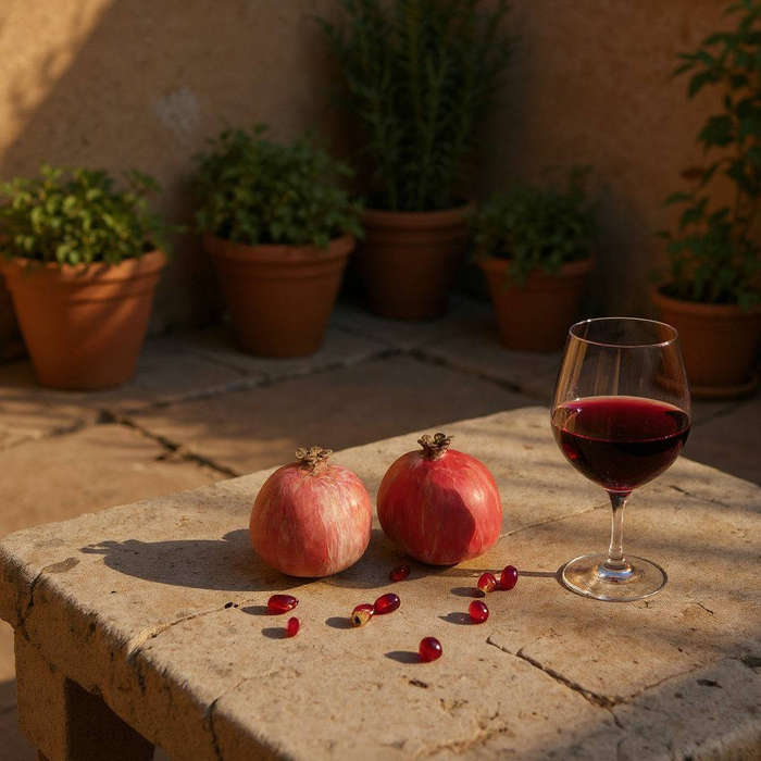 Artificial Fruit -Set of 2 Pomegranate