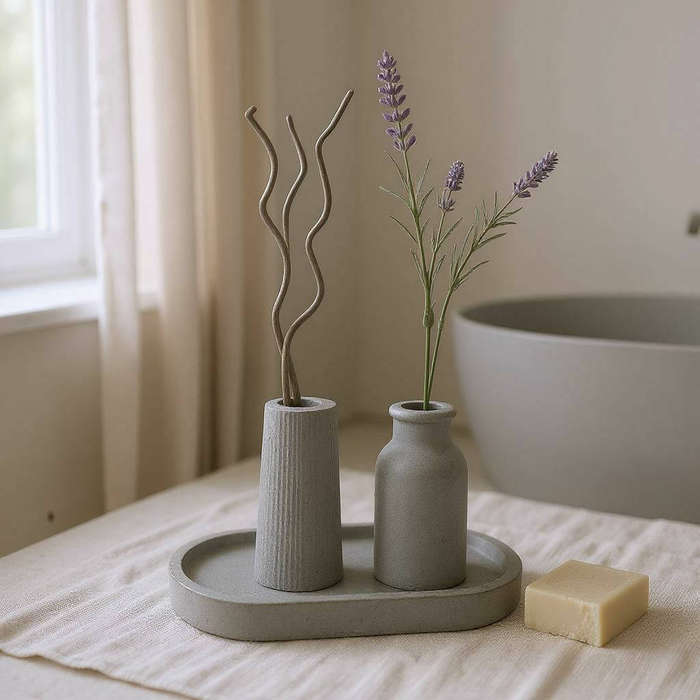 Flower Vase On Tray