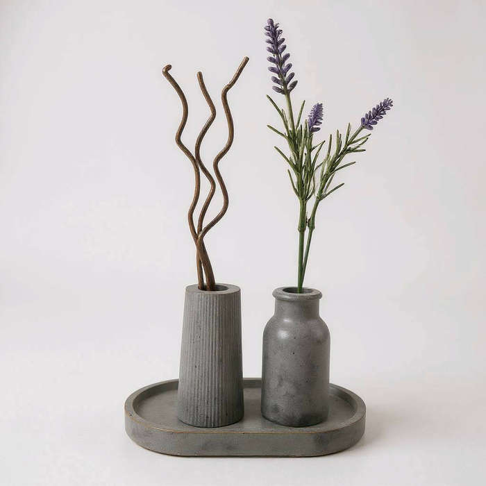 Flower Vase On Tray
