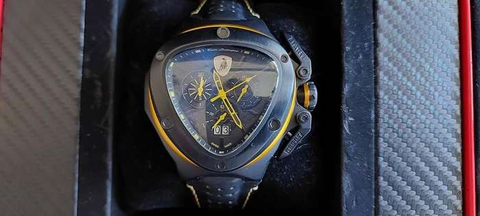 Tonino Lamborghini Men`s SPYDER 3124 BLACK EDITION + Tonino Lamborghini Carry bag