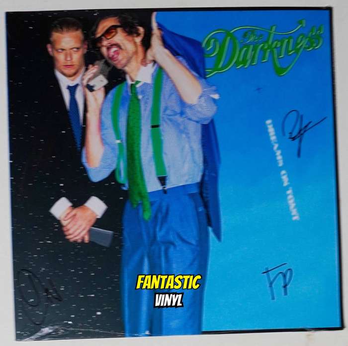 THE DARKNESS - DREAMS ON TOAST  SIGNED EXCLUSIVE SLEEVE & RED VINYL LP  NEW SEALED