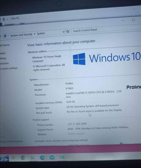 Proline laptop