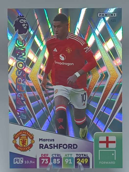 2024/25- PANINI- ADRENALYN XL- PREMIER LEAGUE- HYPERSONIC- MARCUS RASHFORD #421