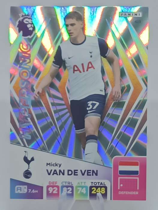 2024/25- PANINI- ADRENALYN XL- PREMIER LEAGUE- HYPERSONIC- MICKY VAN DE VEN #423