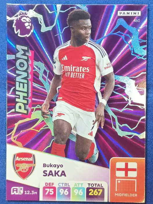 2024/25- PANINI- ADRENALYN XL- PREMIER LEAGUE- PHENOM- BUKAYO SAKA #460