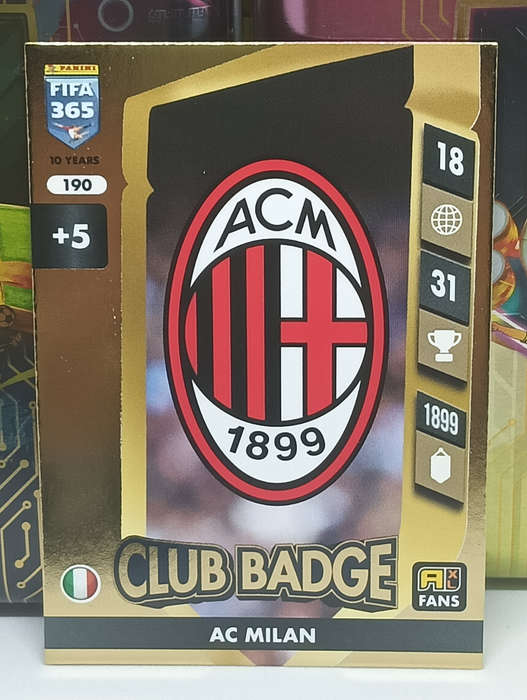 PANINI- FIFA365 2025- CLUB BADGE- AC MILAN #190