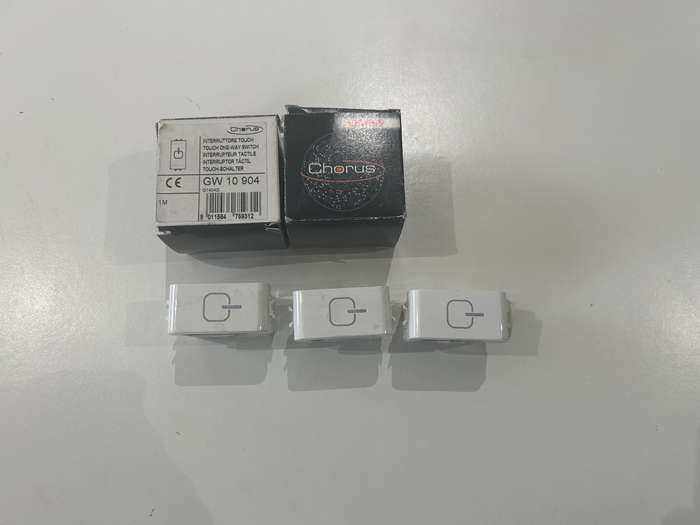 CHORUS TOUCH ONE WAY SWITCH MODULE 1M WHITE GW10904 GEWISS