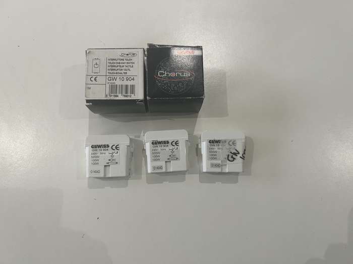 CHORUS TOUCH ONE WAY SWITCH MODULE 1M WHITE GW10904 GEWISS