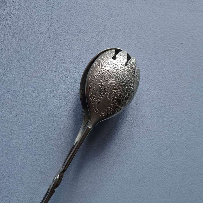 Silver Plated Ornate Salad Tongs