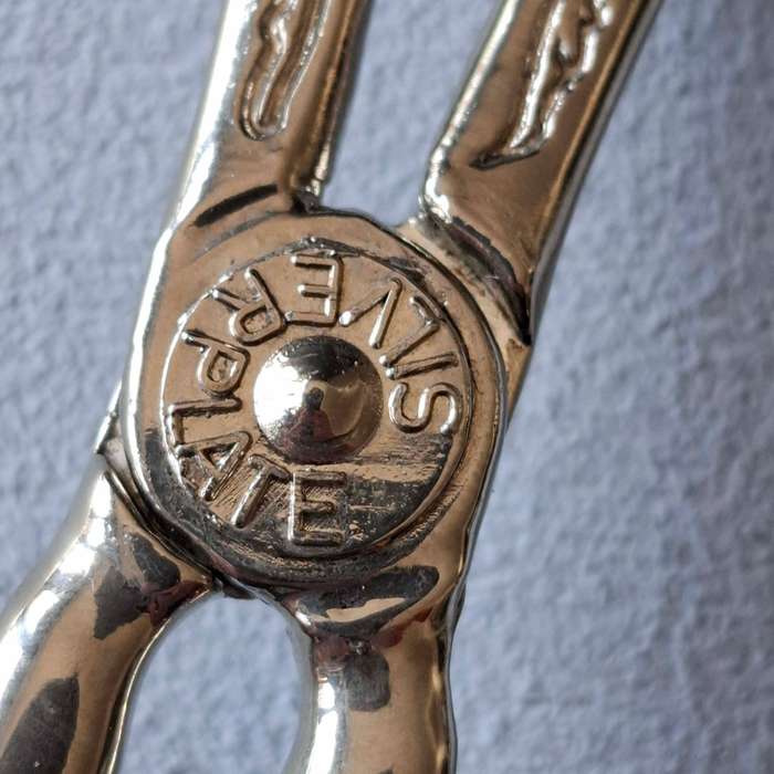 Silver Plated Ornate Salad Tongs