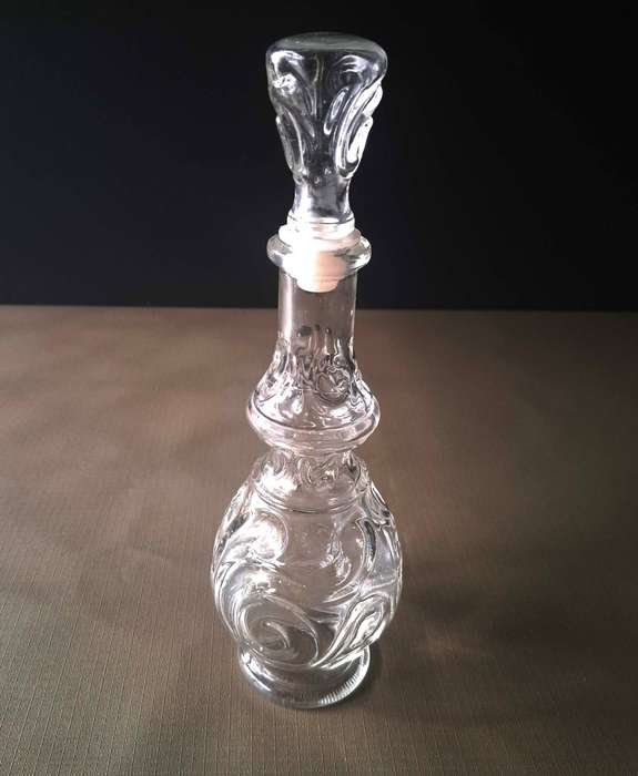 Vintage Teardrop Designed Clear Glass Carafe