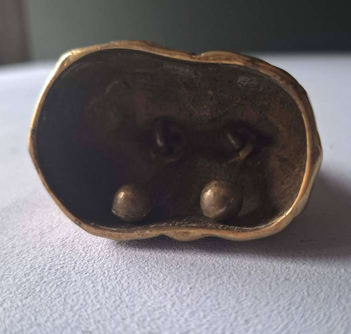 Vintage Brass Dutch Couple Dinner Bell