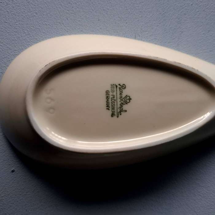 5 Rosenthal 1950s Porcelain Puzzle Bowls with a Green Trim, 3 Plain Extras