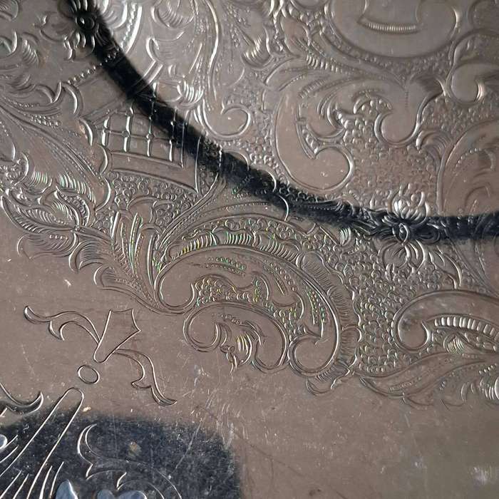 Two Canadian Silver Plate Serving Plates