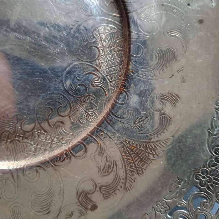 Two Canadian Silver Plate Serving Plates