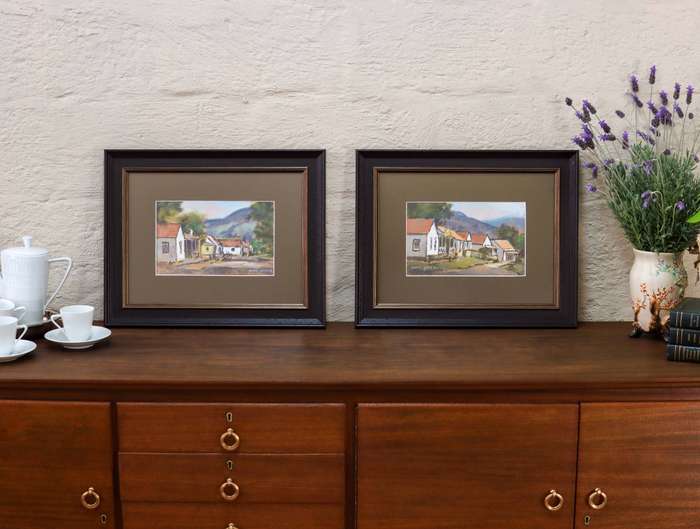 Marc Poisson Pilgrims Rest Pastel on Paper, Signed with New Frames