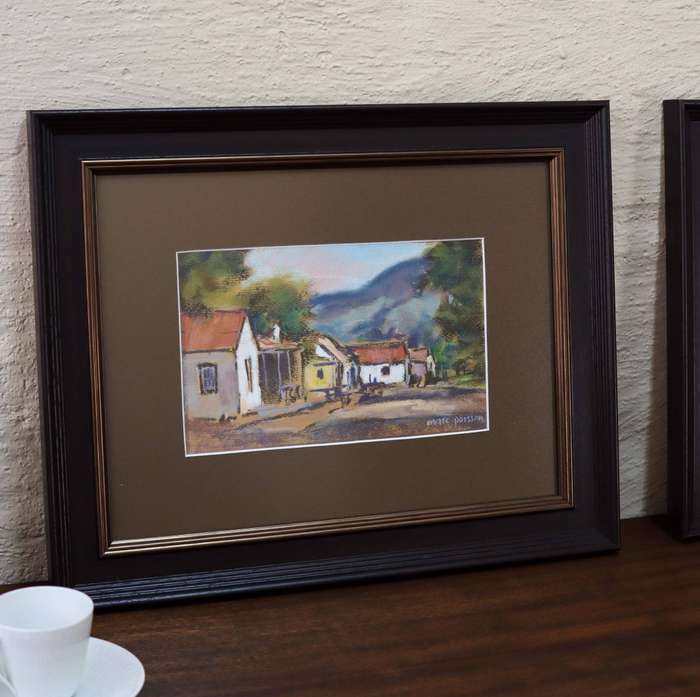 Marc Poisson Pilgrims Rest Pastel on Paper, Signed with New Frames