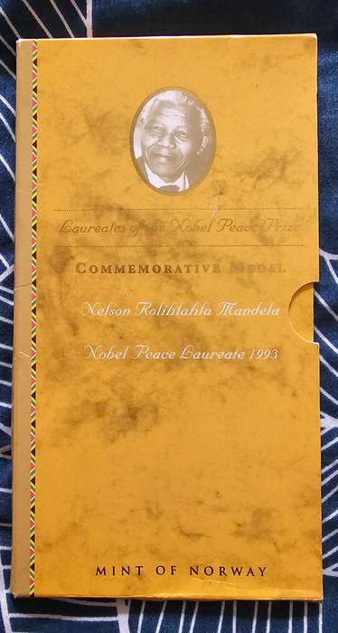 Nelson Mandela signed Nobel Laurates Medal set