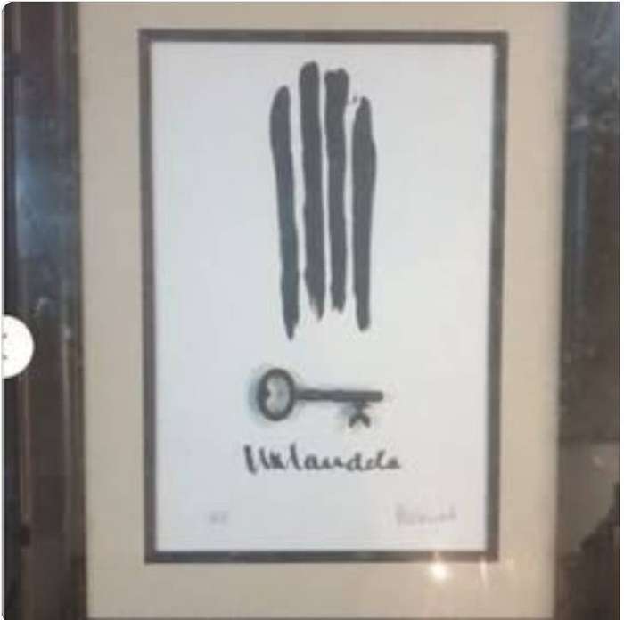 Nelson Mandela Signed - Key & Bars