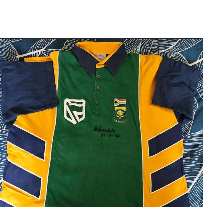 SA cricket Shirt signed Nelson Mandela with coa